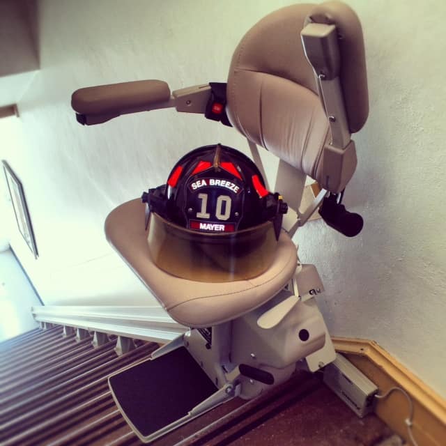 Stair Lift donation makes Sea Breeze Volunteer Department accessible for elderly and disabled