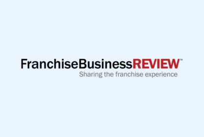 Logo of Franchise Business Review with the tagline "Sharing the franchise experience" against a light grey background.