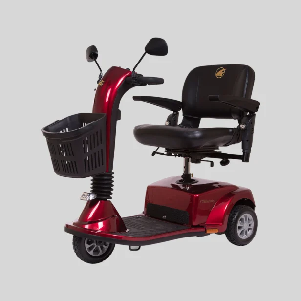 3-wheel golden technologies power scooter.