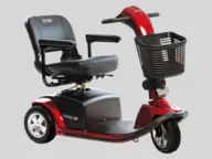 pride power scooter in red.