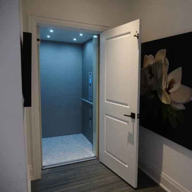 savaria infinity home elevator open.