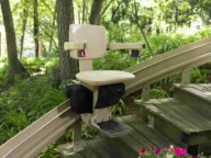 Bruno Elite Outdoor Curved stairlift.