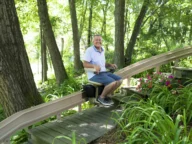 Bruno Elite Outdoor Curved stairlift.