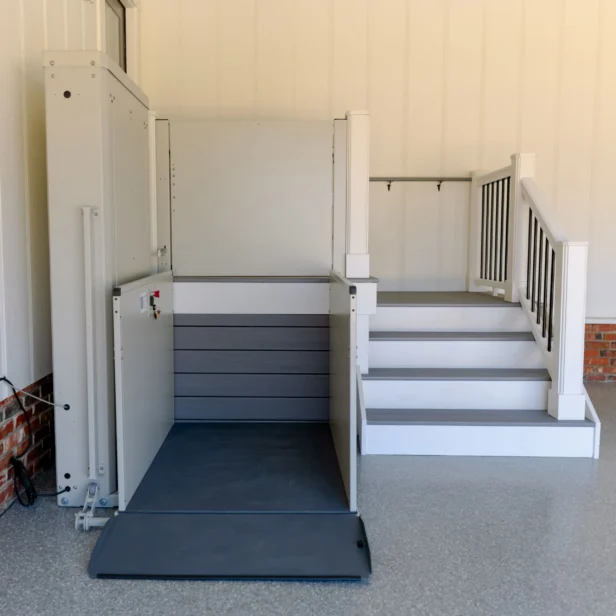Bruno vertical platform lift front.