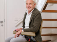 harmar up lift curved stairlift.