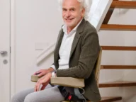 harmar up lift curved stairlift.