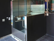 savaria v-1504 prestige vertical platform lift.