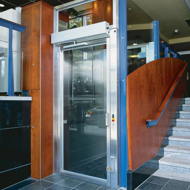 savaria V-1504 Lux vertical platform lift.