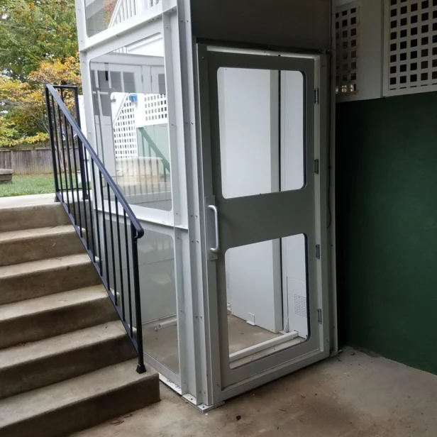 SHC vertical platform lift downstairs.