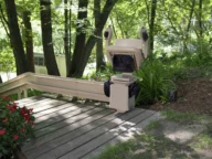 a bruno elite outdoor curved stairlift.