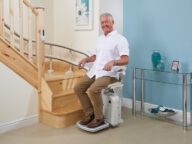 a man using a handicare 4000.