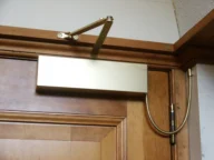 open sesame residential door system in brass.