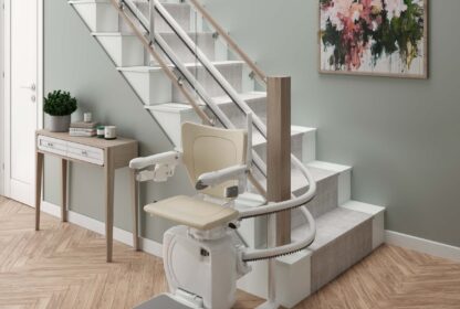 handicare 4000 indoor stairlift installed in a home.