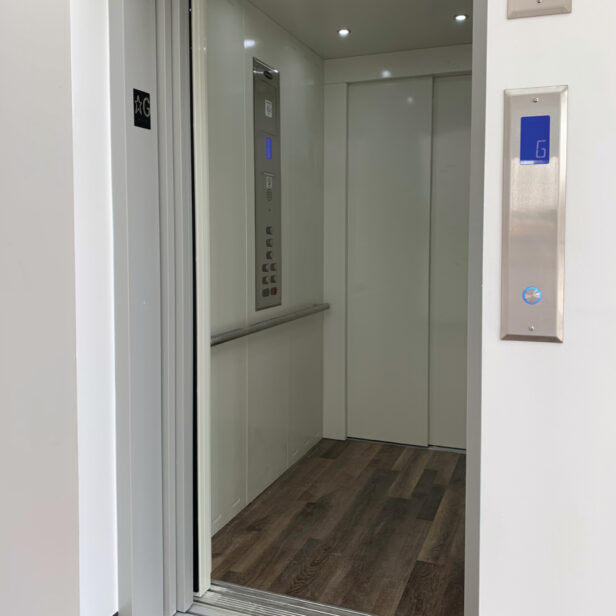 commercial savaria orion elevator interior.