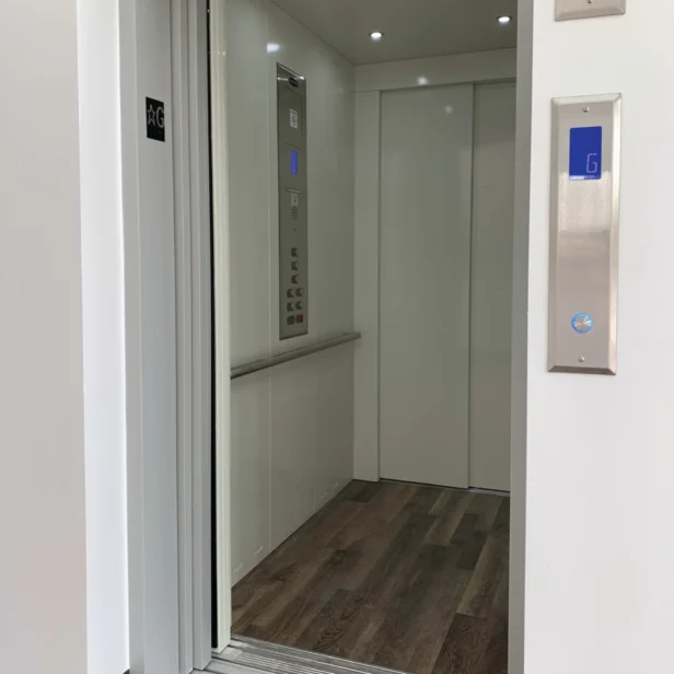 commercial savaria orion elevator interior.