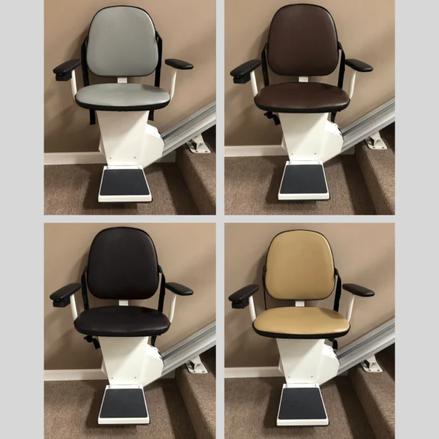 staying home outdoor stairlift in four different colors.
